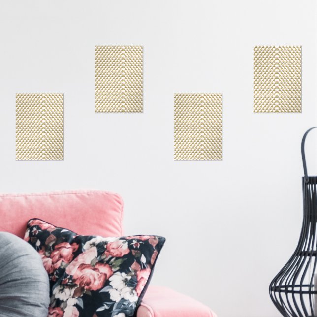 Ein aufgerolltes Stück Papier mit festlichem Chara Bilderwand Sets (Wohnzimmer)