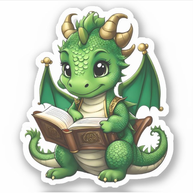 Ein Aufkleber für den grünen Drachen (Vorderseite)