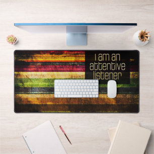 "Ein aufmerksamer Zuhörer" Motivation Affirmation Schreibtischunterlage