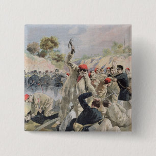 Ein Aufruhr der französischen Anarchisten in Button