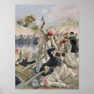 Ein Aufruhr der französischen Anarchisten in Poster