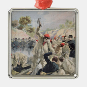 Ein Aufruhr der französischen Anarchisten in Silbernes Ornament