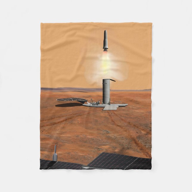 Ein aufsteigendes Fahrzeug Verlasse Mars. 2 Fleecedecke (Vorderseite)