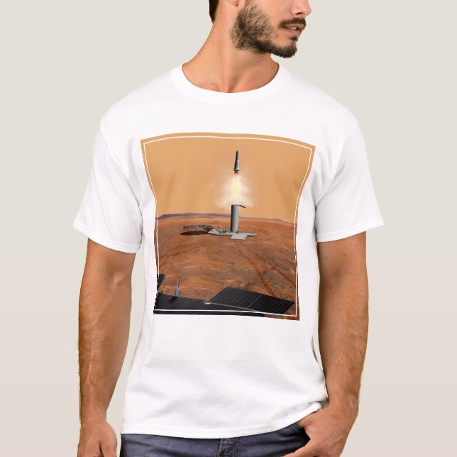 Ein aufsteigendes Fahrzeug Verlasse Mars. 2 T-Shirt (Vorderseite)