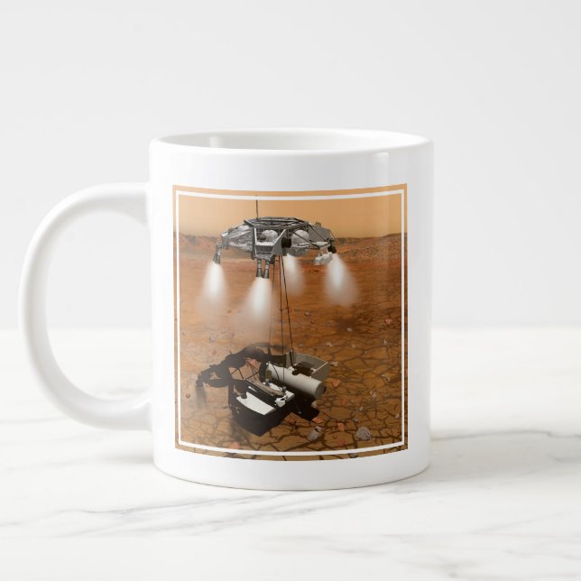 Ein aufsteigendes Fahrzeug Verlasse Mars. Jumbo-Tasse (Links)