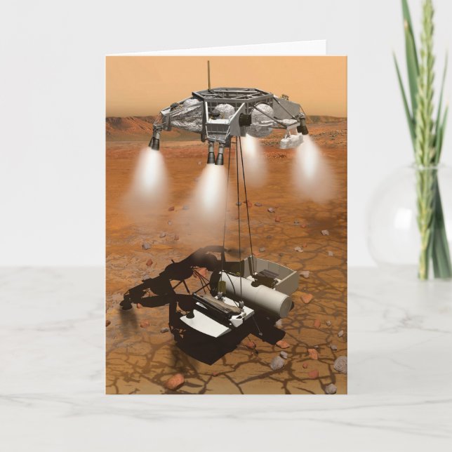 Ein aufsteigendes Fahrzeug Verlasse Mars. Karte (Vorderseite)