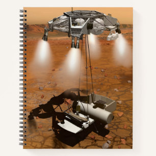 Ein aufsteigendes Fahrzeug Verlasse Mars. Notizbuch