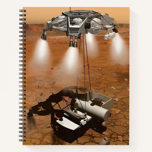 Ein aufsteigendes Fahrzeug Verlasse Mars. Notizbuch (Vorderseite)