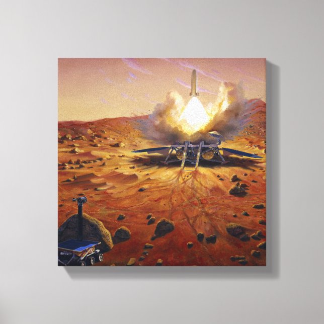 Ein Aufstiegsfahrzeug für Mars 2 Leinwanddruck (Vorderseite)
