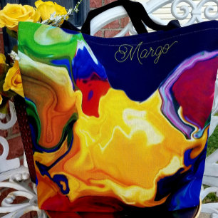 Ein Ausbruch von gelbem Glück grafischem Design Tasche