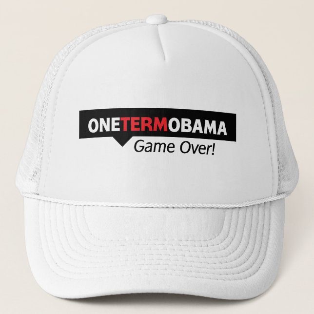 Ein Ausdruck Obama - Spiel vorbei Truckerkappe (Vorderseite)