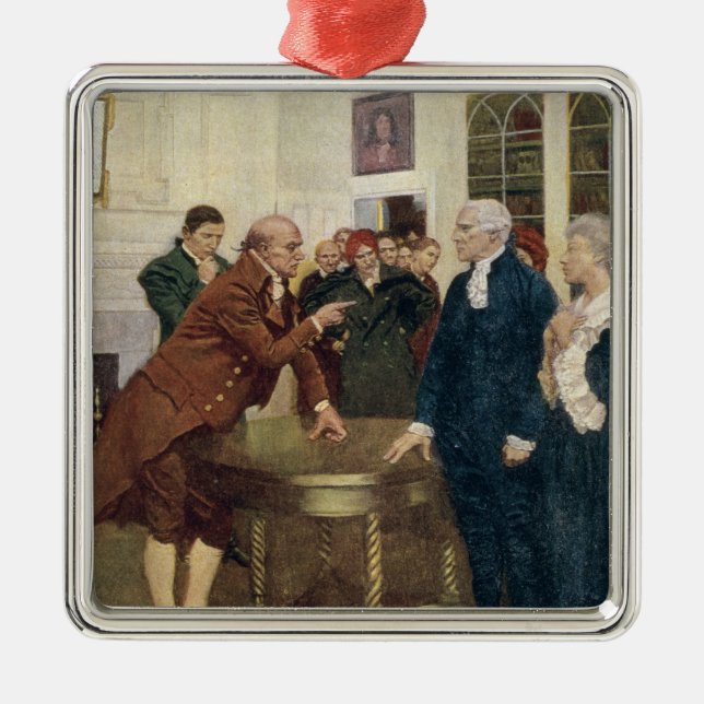 Ein Ausschuss der Patrioten, die ein Ultimatum Silbernes Ornament (Vorne)