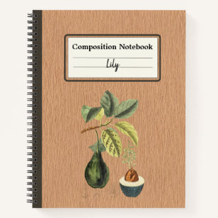 Ein Avocado auf einer Zweigstelle Personalisiert Notizbuch