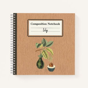 Ein Avocado auf einer Zweigstelle Personalisiert Notizbuch