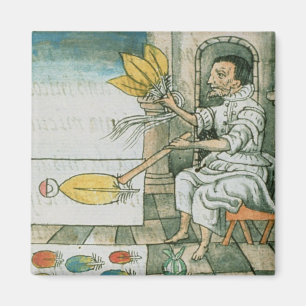 Ein aztekischer Federhandwerker Magnet