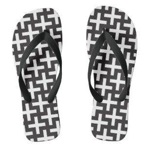 Ein b&w-Muster, hergestellt aus "plus"-Zeichen Flip Flops
