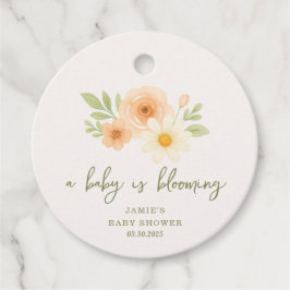 Ein Baby blüht Babydusche Geschenkanhänger
