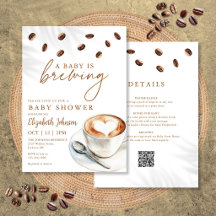 Ein Baby brät eine Kaffeemaschine