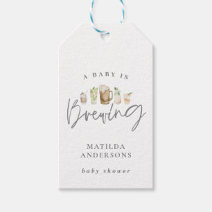 Ein Baby Braut Aquarell Bier Babydusche Geschenkanhänger