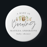 Ein Baby braut Aquarellbierdusche Button<br><div class="desc">Ein Baby braut Aquarellbierdusche</div>