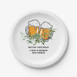 Ein Baby braut Babydusche Dessert Pappteller