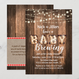 Ein Baby braut Babyparty-Einladung Einladung