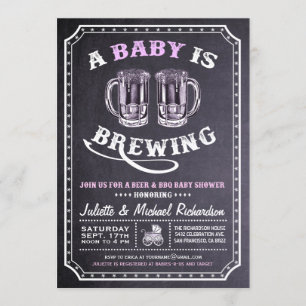 "Ein Baby braut" Babyparty-Einladungen (Mädchen) Einladung