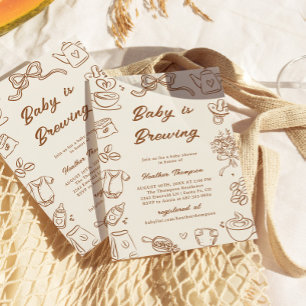 Ein Baby braut Babyparty-Kaffee Einladung