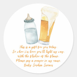 Ein Baby braut Bier - Gebetskühlschild Runder Aufkleber