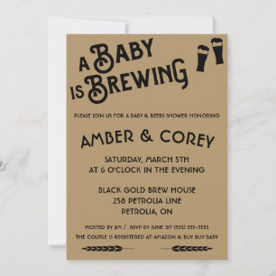 Ein Baby braut Biergewerbedusche Einladung