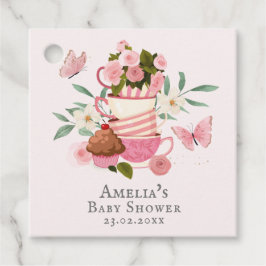 Ein Baby braut Blumenjungen Teetassen Babydusche Geschenkanhänger