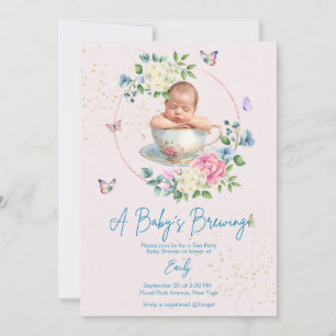 Ein Baby braut Blush Pink Baby Shower Einladung