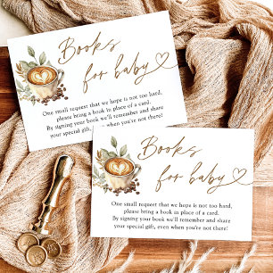 Ein Baby braut Bücher für Baby-Karte, Coffee Baby Einladung