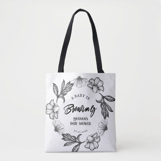 Ein Baby braut die Tätowierung der gotischen Blume Tasche (Vorderseite)