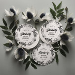 Ein Baby braut Gothic-Blume mit Babydusche Runder Pappuntersetzer<br><div class="desc">"Goth Baby" Kollektion - eine einzigartige Mischung aus zarten Blume und edlen Schädeln, elegant in Schwarzweiß gefertigt. Genießen Sie das Ungewöhnliche mit unserer Baby-Dusche Einladungen und Dekoration, perfekt für diejenigen, die die Schönheit in Kontrasten schätzen. Egal, ob Sie die Ankunft eines Kleinen feiern oder eine Babydusche planen wie keine andere,...</div>