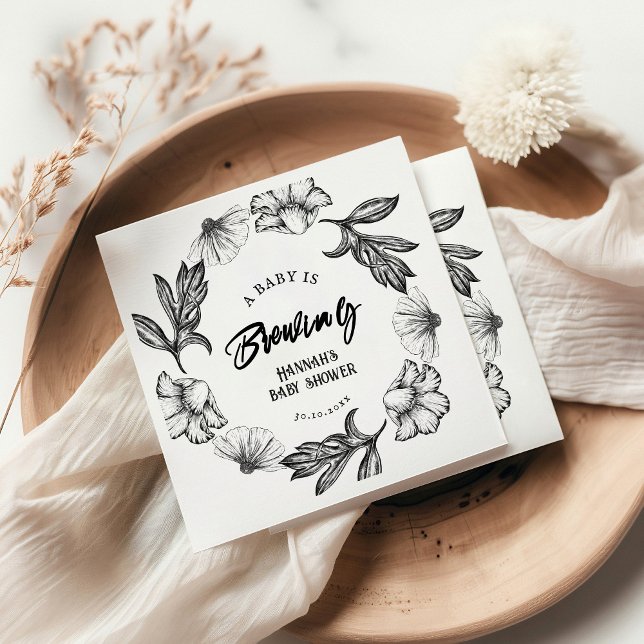 Ein Baby braut Gothic-Blume mit Babydusche Serviette (Von Creator hochgeladen)