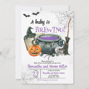Ein Baby braut Halloween Baby Dusche Einladung
