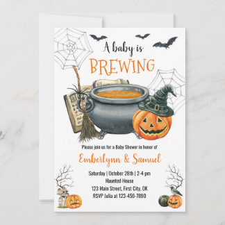 Ein Baby braut Halloween Baby Dusche Einladung