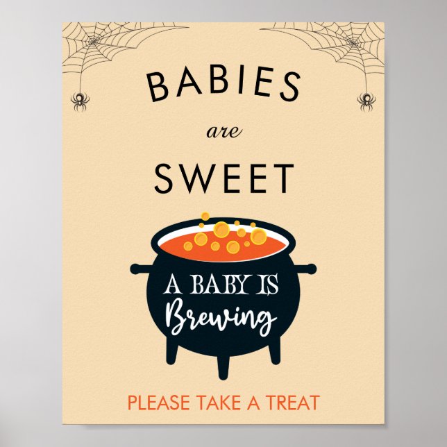 Ein Baby braut Halloween Baby Dusche Gefallen Post Poster (Vorne)
