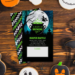 Ein Baby braut Halloween-Baby-Dusche-Windel Begleitkarte