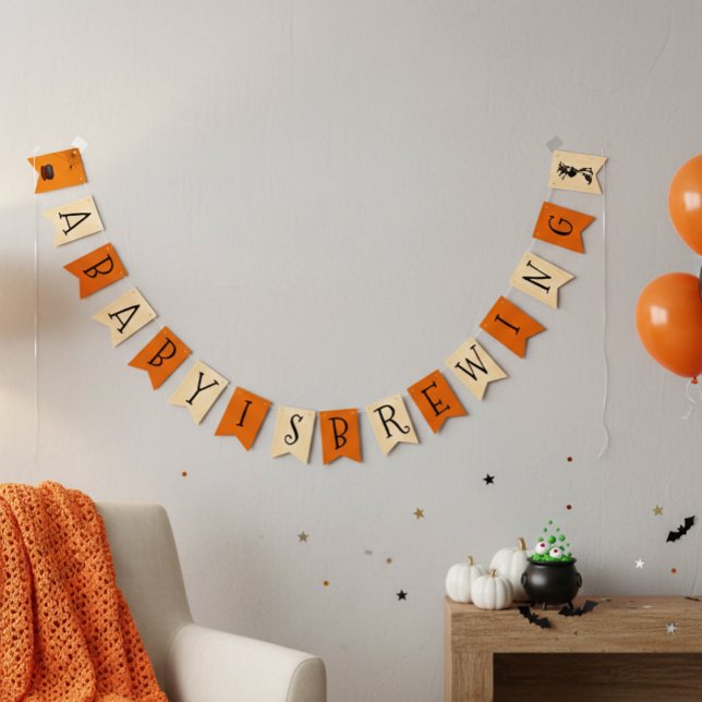 Ein Baby braut Halloween-Duschhaubenwitzbanner Wimpelkette (Von Creator hochgeladen)