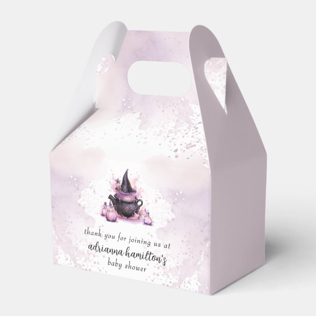 Ein Baby braut Halloween-Kinderdusche Geschenkschachtel (Rückseite)