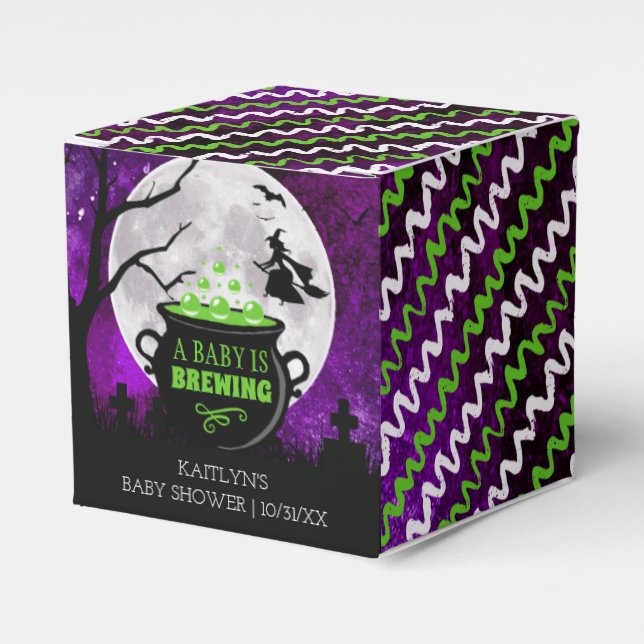 Ein Baby braut Halloween-Kinderdusche Geschenkschachtel (Vorderseite)