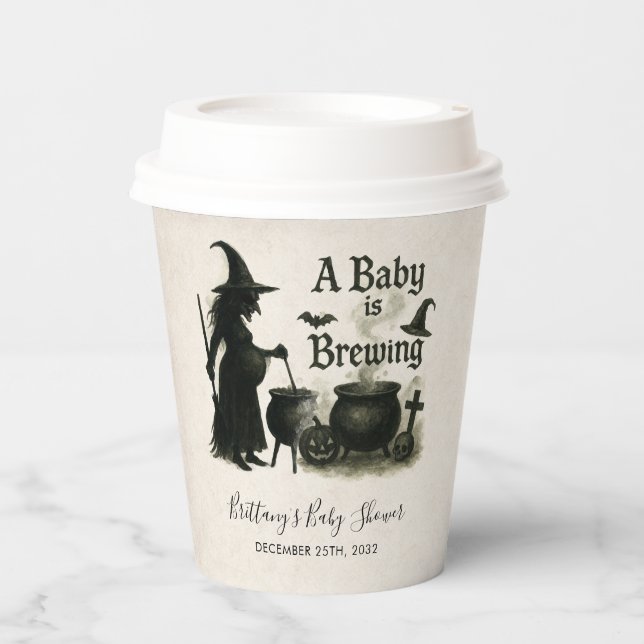 Ein Baby braut Halloween-Kinderdusche Pappbecher (Vorderseite)