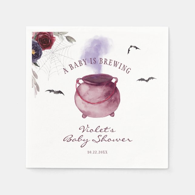 Ein Baby braut Halloween-Kinderdusche Serviette (Vorderseite)