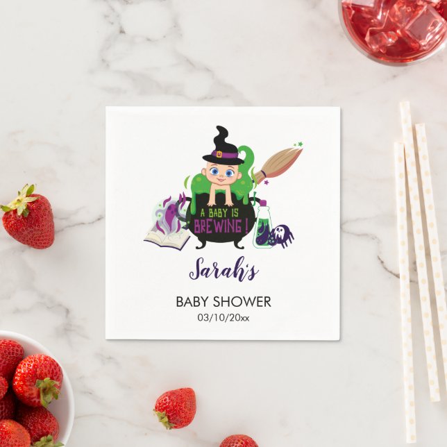 Ein Baby braut Halloween-Kinderdusche Serviette (Beispiel)