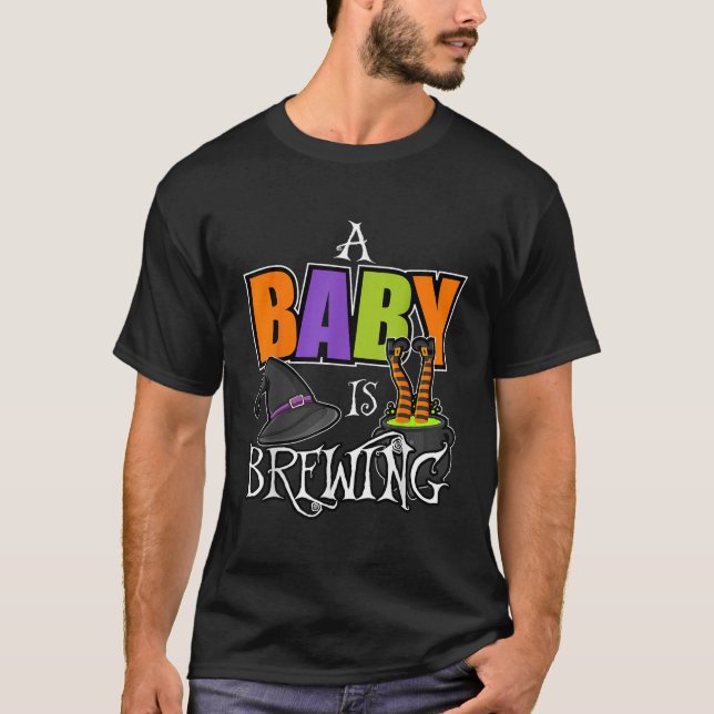 Ein Baby braut Halloween Thema Kinderdusche Spoo T-Shirt (Vorderseite)