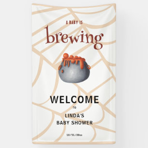 Ein Baby braut Halloween Willkommen Baby-Party Banner