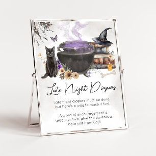 Ein Baby braut Hexe Spät-Nacht-Windeln Schild