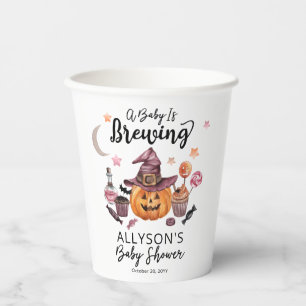 Ein Baby braut Jack-O-Lantern Halloween-Dusche  Pappbecher